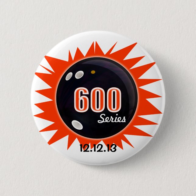 600 Bowling Series Pinback Button (Front)