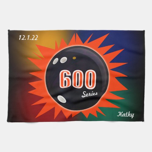 600 Bowling Series with colors Towel