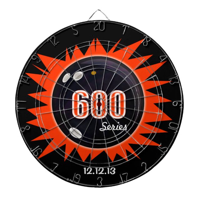 600 Bowling Series, with date Dart Board (Front)