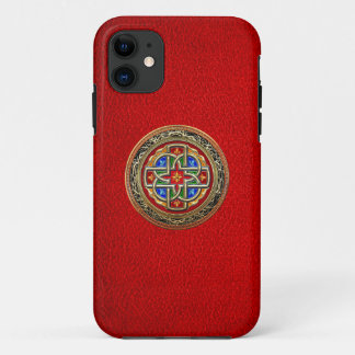 [600] Celtic Cross [Gold+Enamel] iPhone 11 Case