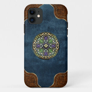 [600] Celtic Cross [Gold with Black Enamel] iPhone 11 Case