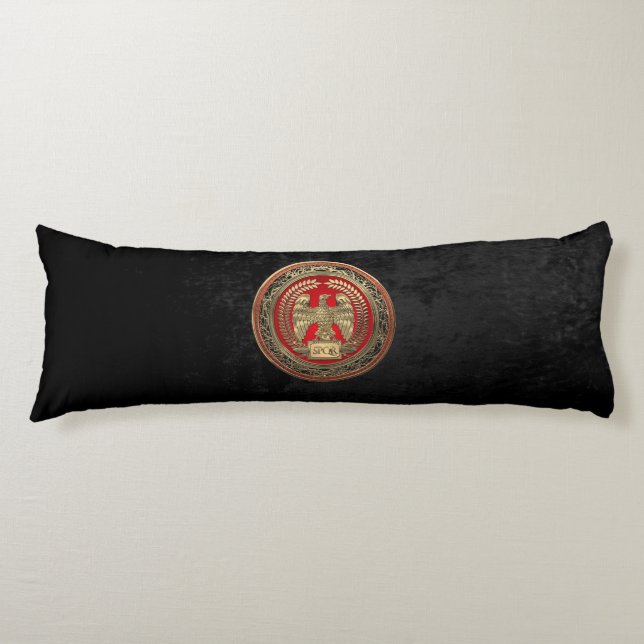 [600] Gold Roman Imperial Eagle Body Pillow (Front)