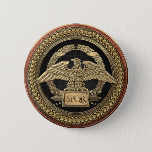 600 Gold Roman Imperial Eagle on Gold Medallion Button