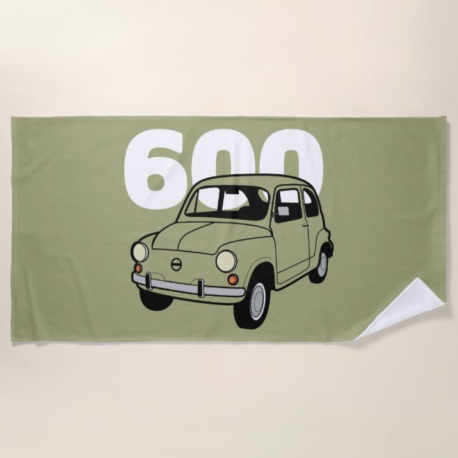 600 green v2 beach towel (Front)