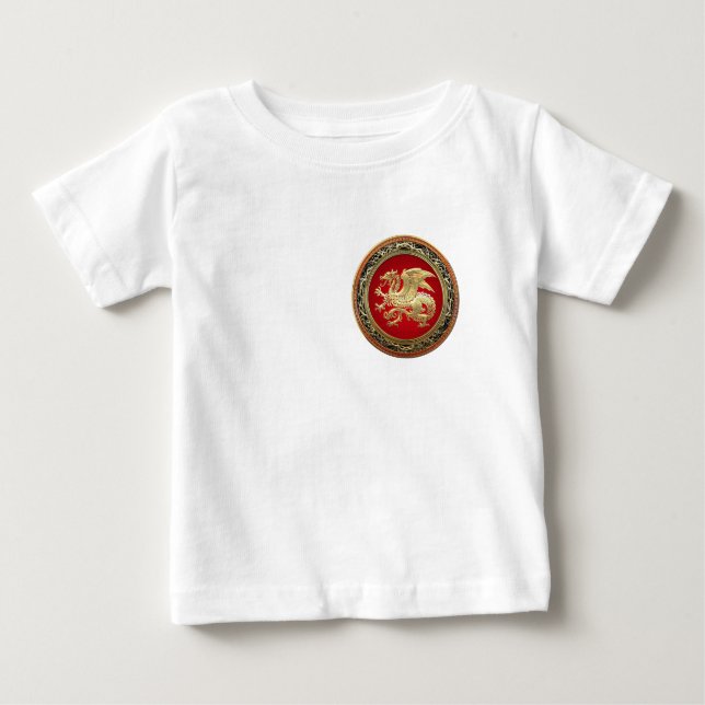 [600] Icelandic Dragon, Landvættir [Gold] Baby T-Shirt (Front)