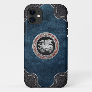 [600] Icelandic Dragon, Landvættir [Silver] iPhone 11 Case