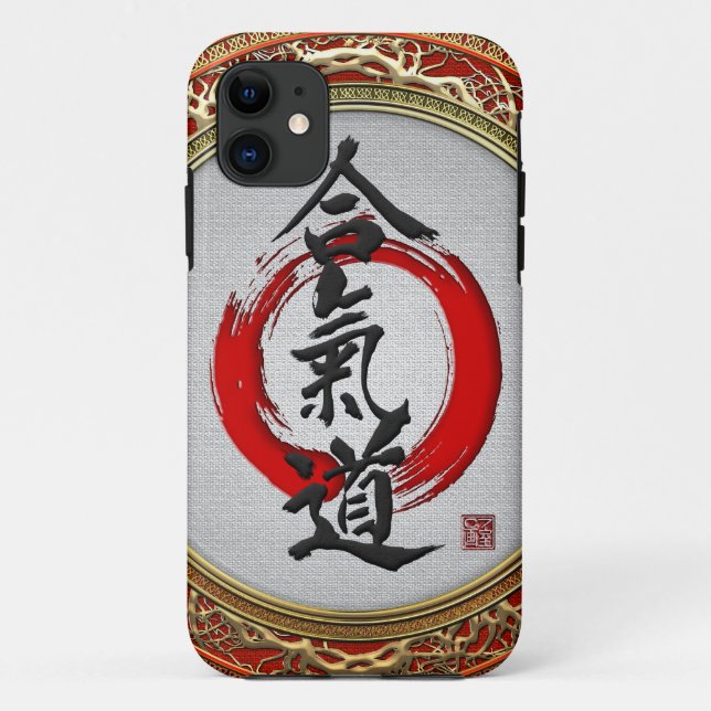 [600] Japanese calligraphy - Aikido Case-Mate iPhone Case (Back)