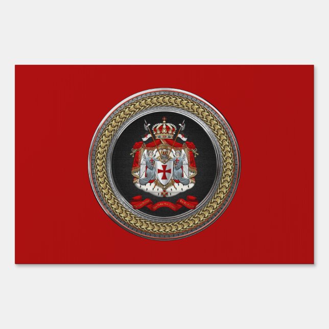 [600] Knights Templar Coat of Arms Sign (Front)