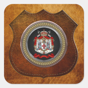 [600] Knights Templar Coat of Arms Square Sticker