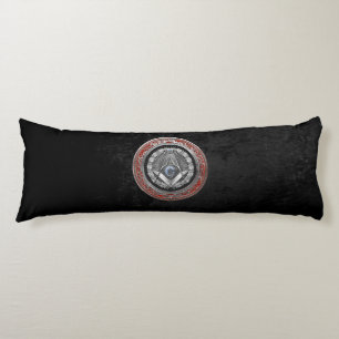 [600] Master Mason - Silver Square & Compasses Body Pillow