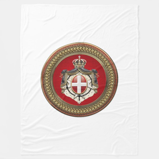 [600] Order of Malta - SMOM Coat of Arms Fleece Blanket (Front)