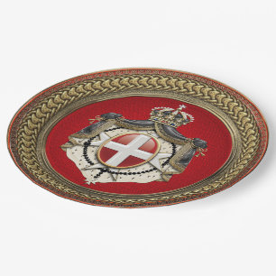 [600] Order of Malta - SMOM Coat of Arms Paper Plates