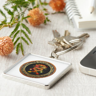 [600] Red and Yellow Dragons Keychain
