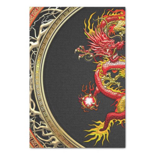 600 Red and Yellow Dragons Tissue Paper