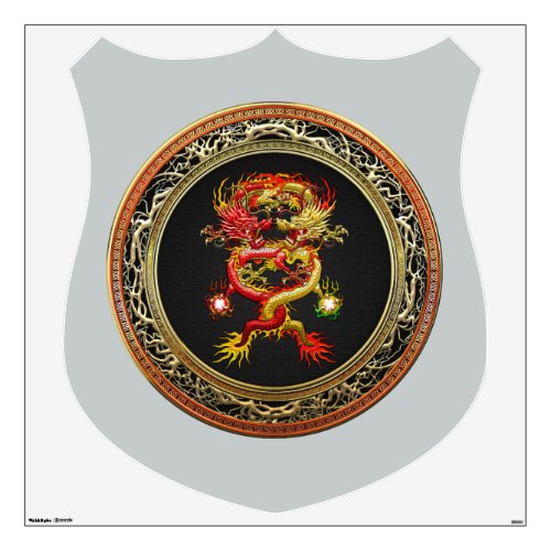 600 Red and Yellow Dragons Wall Decal