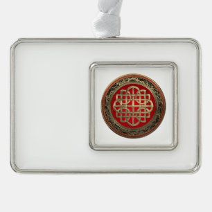 [600] Sacred Celtic Gold Knot Cross Christmas Ornament