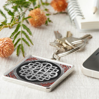 [600] Sacred Celtic Silver Knot Cross Keychain