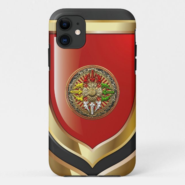 [600] Tibetan Double Dorje Mandala Case-Mate iPhone Case (Back)
