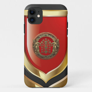[600] Two Gold Ninurtas with Tree of Life iPhone 11 Case