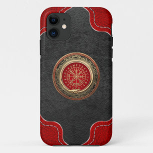 [600] Vegvisir - Viking Gold Magic Runic Compass iPhone 11 Case