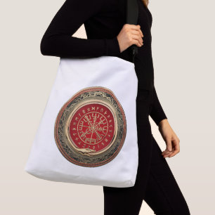 [600] Vegvisir - Viking Gold Magic Runic Compass Crossbody Bag