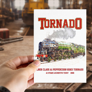 60163 Tornado Vintage Steam Train Locomotive Postcard