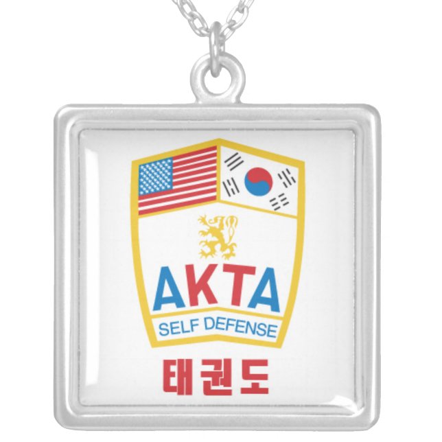 606-1 AKTA Square Sterling Silver Necklace (Front)