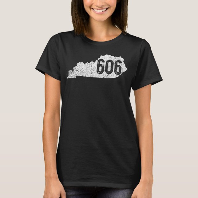 606 Kentucky Map Morehead Pikeville Middlesborough T-Shirt (Front)