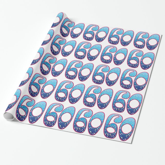 60 Age Rave Wrapping Paper (Unrolled)