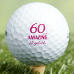 60 and Amazing Daughter Gift – 60th Birthday Golf Balls<br><div class="desc">This personalized “60 and AMAZING” golf ball makes a beautiful 60th birthday surprise for your daughter. A vibrant pink design for a golf-loving woman who deserves to be celebrated. Enjoy!</div>
