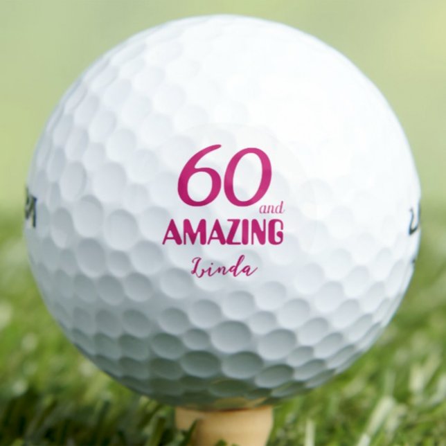 60 and Amazing Mother in Law Gift – 60th Birthday Golf Balls (Creator Uploaded)