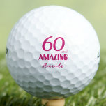 60 and Amazing Sister Gift – Pink 60th Birthday Golf Balls<br><div class="desc">Surprise your sister with this personalized pink “60 and AMAZING” golf ball. A unique gift she’ll love bringing to the course or displaying as a keepsake for her 60th birthday. Enjoy!</div>