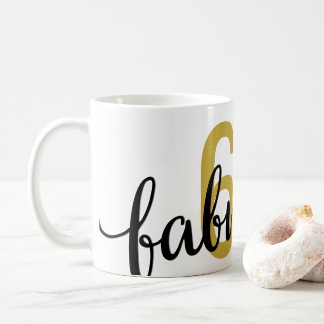 60 and Fabulous 60th Birthday Gift Coffee Mug (With Donut)