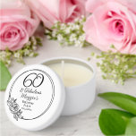 60 and Fabulous 60th Birthday Party  Mini Candle Favors<br><div class="desc">Elegant typography design "60 and Fabulous" 60th birthday party keepsake design featuring a rose outline circular frame.</div>