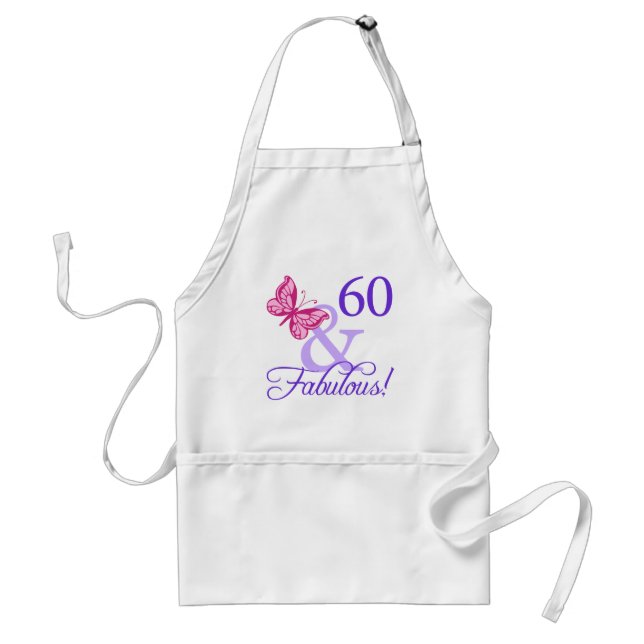 60 And Fabulous Birthday Adult Apron (Front)