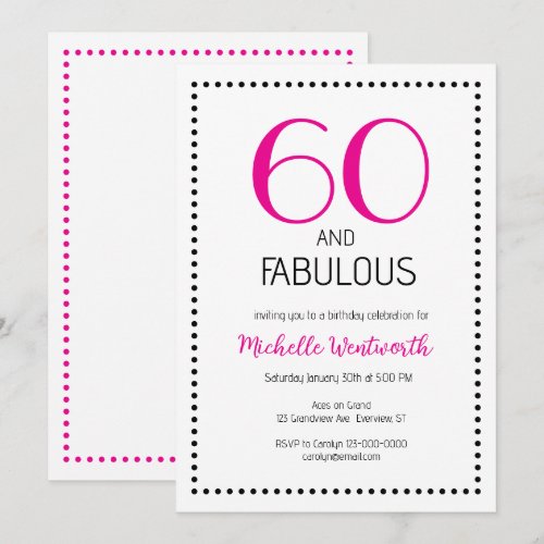 60 and Fabulous Charming Sixtieth Birthday