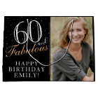 60 and Fabulous Elegant Black 60th Birthday Photo
