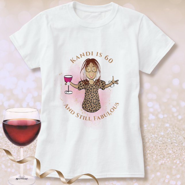 60 and Fabulous Ethnic Female Cartoon Birthday  T-Shirt (Creator Uploaded)