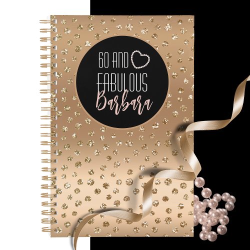 60 and Fabulous Glam Girly Gold Black Blush Pink  Planner