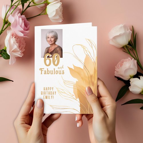60 and Fabulous Gold Foliage 60th Birthday Photo