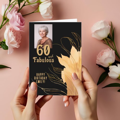 60 and Fabulous Gold Foliage 60th Birthday Photo