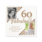 60 and Fabulous Gold Glitter 2 Photo 60th Birthday