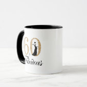 60 and Fabulous Gold Glitter 60th Birthday Mug (Front Left)