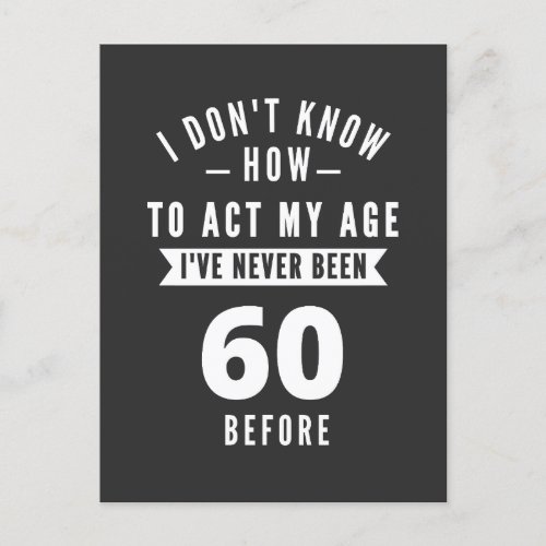 60 and Fabulous  Happy 60th Birthday Postcard