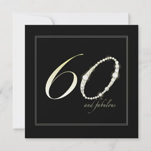 60 and Fabulous Personalized Announcement