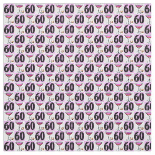 60 AND FABULOUS PARTY GIRL FABRIC
