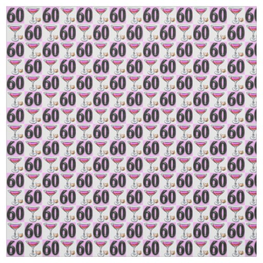 60 AND FABULOUS PARTY GIRL FABRIC