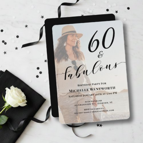 60 and Fabulous Sixtieth Birthday Photo Script