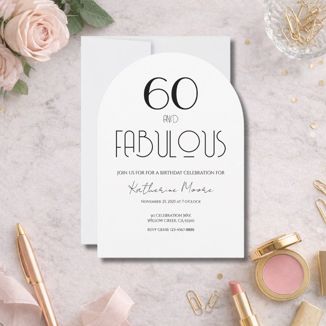 60 and Fabulous Sixty Birthday Invitation (Creator Uploaded)