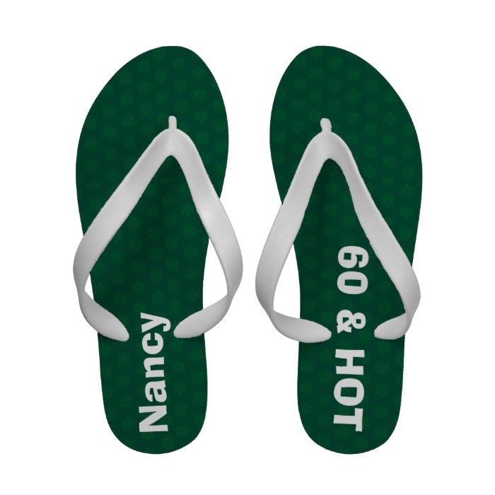 60 and HOT Birthday Gift Idea Custom Name V10 Sandals